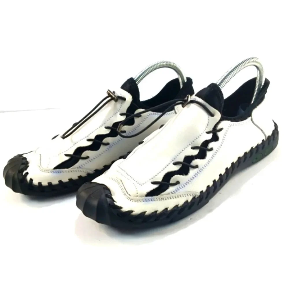 NWOT LZDZN Men's Casual Loafer Soft Leather Upper Rubber Sole Size 8. Unisex...